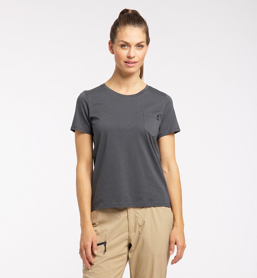 Haglöfs Womens Mirth T-Shirt Black New Zealand 78429KTQE